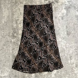 Zara snakeskin midi skirt